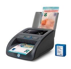 Pack Safescan 155-S : Détecteur de faux billets + batterie + empileur de billets