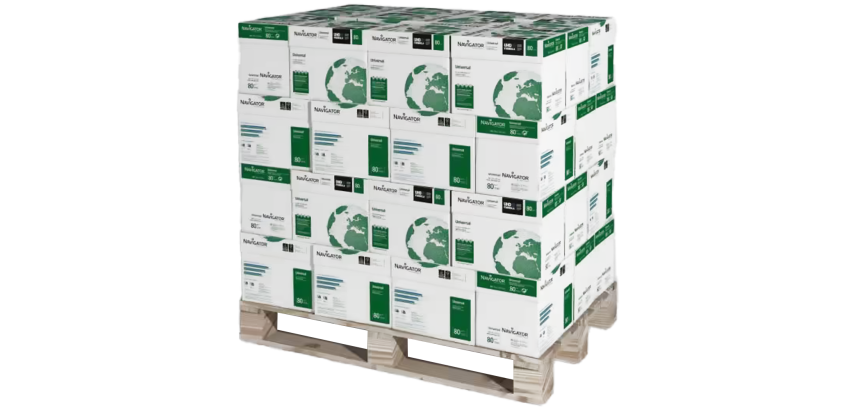 Papier Navigator Universal A4 weiß 80g - Einwegpalette mit 200 Bündeln à 500 Blatt