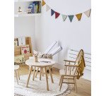 Mesa infantil redonda Dilcia de madera maciza de caucho Ø 55 cm