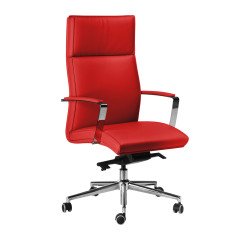 Poltrona Konica con tessuto effetto pelle