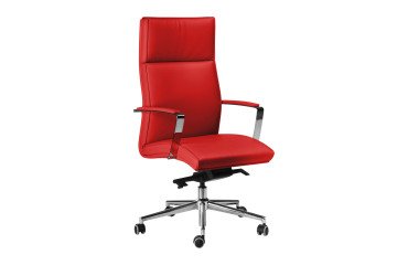 Poltrona Konica con tessuto effetto pelle