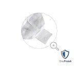 Blouse visiteur jetable blanche à fermeture éclair- Lot de 10