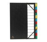 Trieur plastique Exacompta Ordonator à soufflet 12 divisions noir