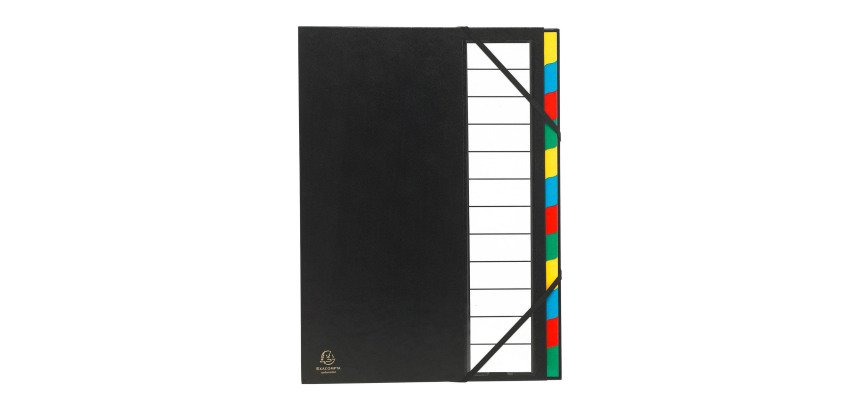 Clasificador Exacompta Ordonator 12 compartimentos a color