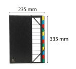 Trieur plastique Exacompta Ordonator à soufflet 12 divisions noir