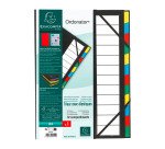 Trieur plastique Exacompta Ordonator à soufflet 12 divisions noir