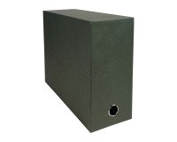 Caja de transferencia de cartón tintado Exacompta, lomo de 12 cm, color verde