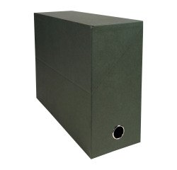 Caja de transferencia de cartón tintado Exacompta, lomo de 12 cm, color verde