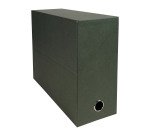 Caja de transferencia de cartón tintado Exacompta, lomo de 12 cm, color verde