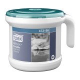 Distributeur tork reflex essuie-mains m4 performance   portable devidage central     coloris blanc et turquoise