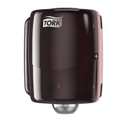 TORK Distributeur à dévidage central Maxi, rouge/noir