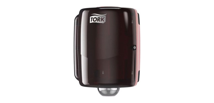 TORK Distributeur à dévidage central Maxi, rouge/noir