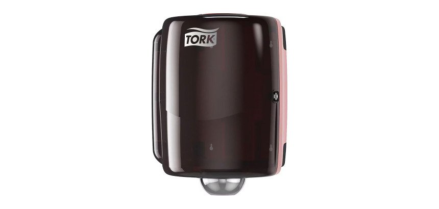 TORK Distributeur à dévidage central Maxi, rouge/noir