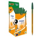 Stylo bille Bic Cristal Original Fine à capuchon pointe 0,8 mm - écriture fine