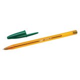 Balpen Bic Cristal Original fijn met dopje punt 0,8 mm groen - fijn schrift