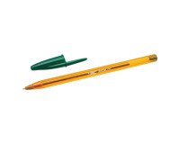 Stylo bille Bic Cristal Original Fine à capuchon pointe 0,8 mm vert - écriture fine