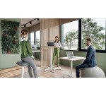 Sgabello Active da Seduta Leitz Ergo cuscino grigio scuro