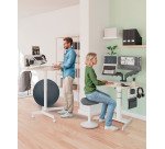 Sgabello Active da Seduta Leitz Ergo cuscino grigio scuro