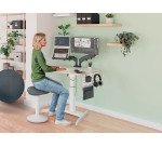 Sgabello Active da Seduta Leitz Ergo cuscino grigio scuro