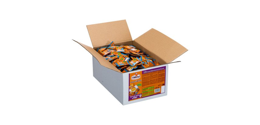 Petites galettes Mix beurre/Pépites de chocolat/Caramel Bord de tasse St Michel - Carton de 700