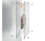 Porte affiche mural Premium Plus - transparent - format A3 - Nobo