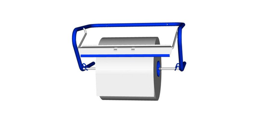 Fripa Dérouleur mural pour rouleau d'essuyage, métal, bleu