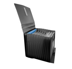 Clasificador con fuelle extensible negro cierre V-lock