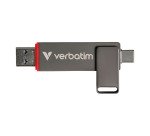 Verbatim clé USB Dual QuickStick 128 Go Usb 2.0 (Usb-A), Usb 3.2 (USB-C) Gris