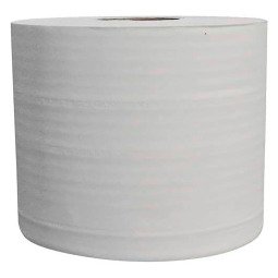 Essuie main bobine de 1000 feuilles blanc pur  2 plis - lot de 2 rouleaux