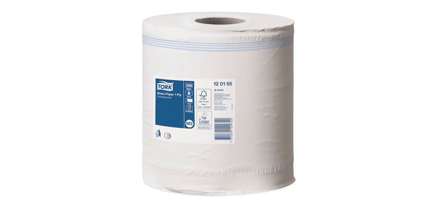 TORK Rouleau nettoyant multi-usage, 1 couche, 300 m, blanc