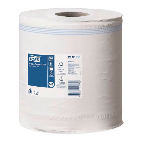 TORK Rouleau nettoyant multi-usage, 1 couche, 300 m, blanc