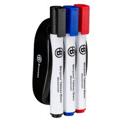 Porte-marqueurs magnétique + 3 marqueurs Bruneau