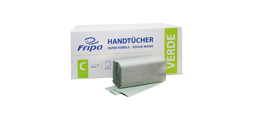 Fripa Essuie-mains VERDE, 250 x 330 mm, pli-C, vert
