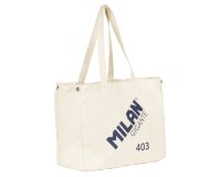 Bolso Tote Bag grande colección MILAN GIGANTE 403 since 1918 beige