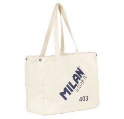 Bolso Tote Bag grande colección MILAN GIGANTE 403 since 1918 beige