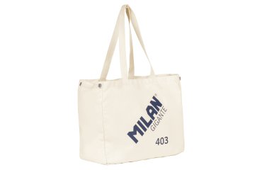 Bolso Tote Bag grande colección MILAN GIGANTE 403 since 1918 beige
