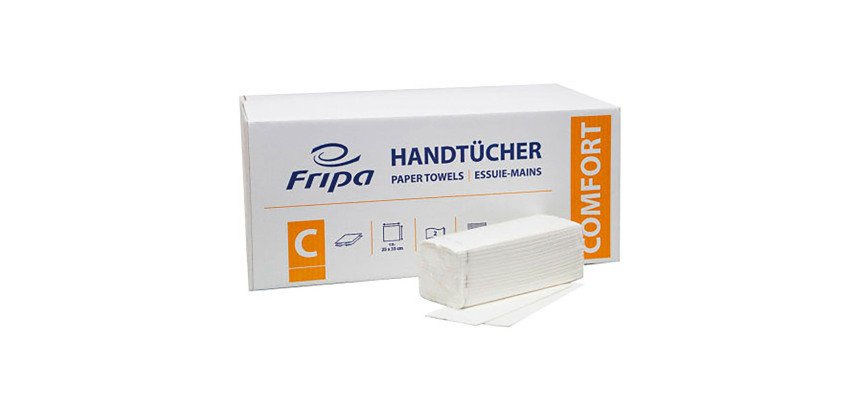Fripa Essuie-mains COMFORT, 250 x 330 mm, pli C, extra blanc