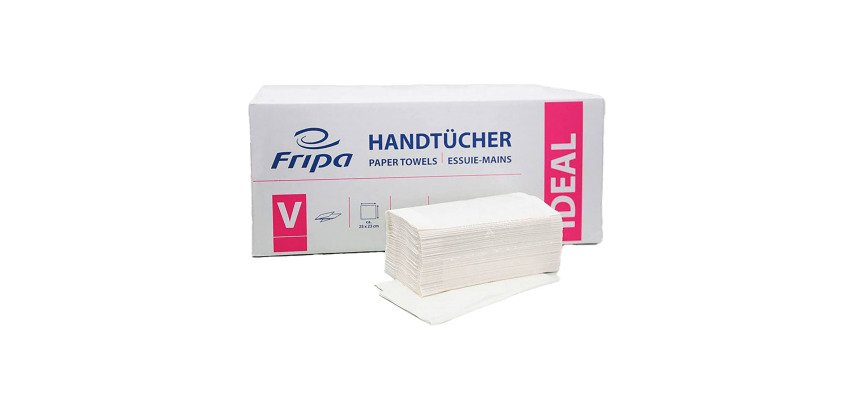 Fripa Essuie-mains IDEAL, 250 x 230 mm, pli-V, extra blanc
