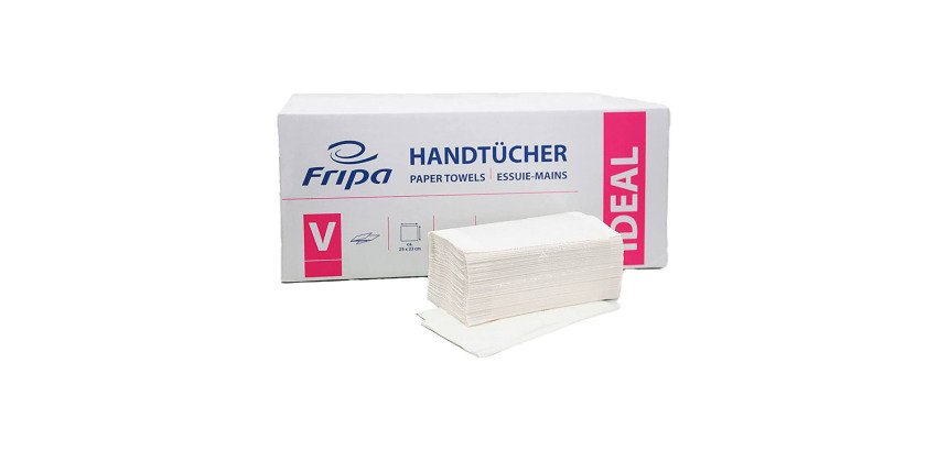 Fripa Essuie-mains IDEAL, 250 x 230 mm, pli-V, extra blanc