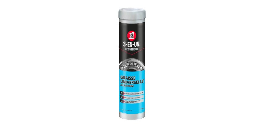 Graisse universelle au Lithium 3-en-Un Technique - Cartouche de 400 g