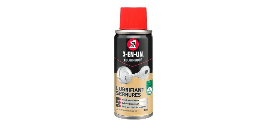 Lubrifiant serrures 3-en-Un Technique - Aérosol de 100 ml
