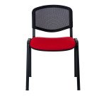 Silla de conferencia con respaldo de malla Negro 