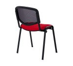 Silla de conferencia con respaldo de malla Negro 