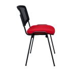 Silla de conferencia con respaldo de malla Negro 