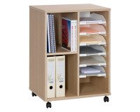 Desserte mobile mixte Pixy 6 corbeilles coulissantes