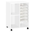 Desserte mobile mixte bois 6 corbeilles coulissantes Pixy