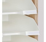 Mobiele bijzettafel gemengd hout 6 glijdende manden Pixy