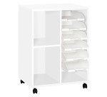 Desserte mobile mixte bois 6 corbeilles coulissantes Pixy