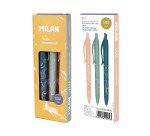 Caja regalo serie Lava con 3 bolígrafos P1 tinta azul MILAN