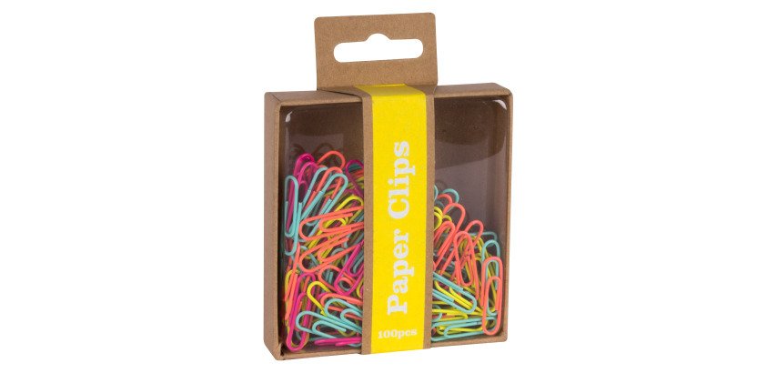 Trombone acier plastifié 33 mm - Boîte de 50